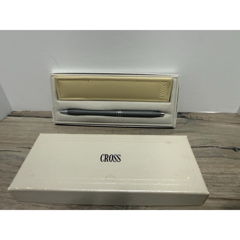 Vintage Cross Classic Century Clipless Ladies Gray Ballpoint Pen With Initials